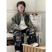 2025秋新作--★男の子用コート 大きい男の子用 韓国風のトレンチコート おしゃれ★100-140cm★