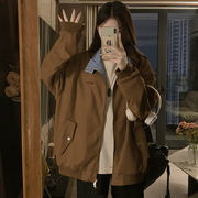 2025年INS 秋冬新作   気質    chic 韓国ファッション    着痩せ  個性的   スエードジャケット