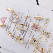 ポストピアス アクセサリーパーツ ストーン チャーム デコパーツ ピアスパーツ スクエア ハンドメイド 部品