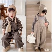 2025秋※SHENJ☆男女児 サロペット ワッフル生地 デザイン感 ゆったり おしゃれ