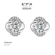 【ギフト対応】ピアス 1カラット（0.5ct×2）モアサナイト ダイヤモンド 四本爪 ジュエリーアクセサリー