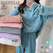 【日本倉庫即納】 フリースパジャマ 上下セット レディース