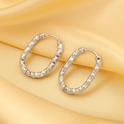 欧米INS風｜ステンレス製 ハンマーテクスチャイヤーカフ（レディース）