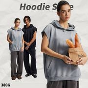 メンズ フード付き タンクトップ 男女兼用 ノースリーブ トップス 春夏 2025新作★全2色