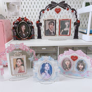 DIYパーツ 推し活 素材グッズスタンド カードケース 写真入れ アクリル クリア透明 6*9cm適用 スタンド