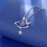 星月のネックレス   宇宙の惑星ネックレス  宇宙ネックレス  宇宙関連アクセサリー