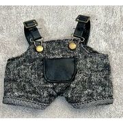 綿人形 墨黒 つなぎ服 ドールハウス ドール用 着せ替えミニ ドールぬいぐるみ用服 17cm