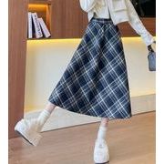 ボトムス スカート Aライン  ロング丈 チェック柄  ハイウェスト