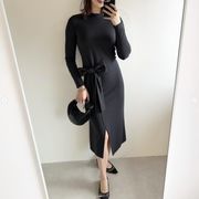 2025年INS 秋新作 　韓国風    気質    chic 韓国ファッション   ロングワンピース