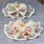 ペット用よだれかけ、レースよだれかけ、犬・猫用レース首輪、花刺繍よだれかけ