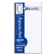 マルアイ ホワイト封筒 洋長3 14枚 85g PNﾖ30W