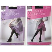 【Fukuske☆優しくフィット】婦人　50デニール/80デニール　ミルキーサポートタイツ　3足組