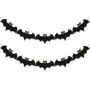 ハロウィーン 飾り コウモリ バナー 光る 10個セット ホラー