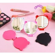 熊柄　可愛い　折りたたみ鏡　化粧鏡　持ち便利　ミラー　丸型　ミニサイズ　DIY用品　6.5*7CM　5色展開