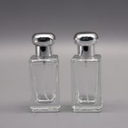 香水瓶 30ml ガラス製 シルバーキャップ 携帯用 詰め替え用 化粧品スプレーボトル