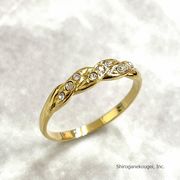 【日本製】KnittinrRing☆編みリング☆【高品質クリスタル使用】/BR-2854-LG