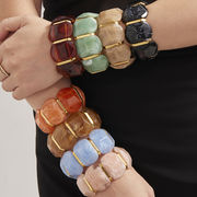 サージカルステンレス樹脂バングル　アクセサリー　金属アレルギー対応　ファッション　18kコーティング