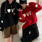 ニットトップス　セーター　デザイン　韓国ファッション　かわいい　ハート