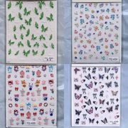 ネイルシール 動物 ジェルネイル ネイルテッカー 貼るだけ かわいい 花 ドット 猫 犬 兎 熊 立体 5D