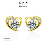 【ギフト対応】ピアス  1カラット（0.5ct×2）モアサナイト 心形  ジュエリー アクセサリー
