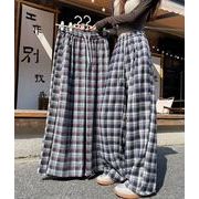 ボトムス ズボン  パンツ ワイドパンツ スラックス チェック柄 レディース