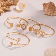 サージカルステンレスバングル　アクセサリー　金属アレルギー対応　ファッション　18kコーティング