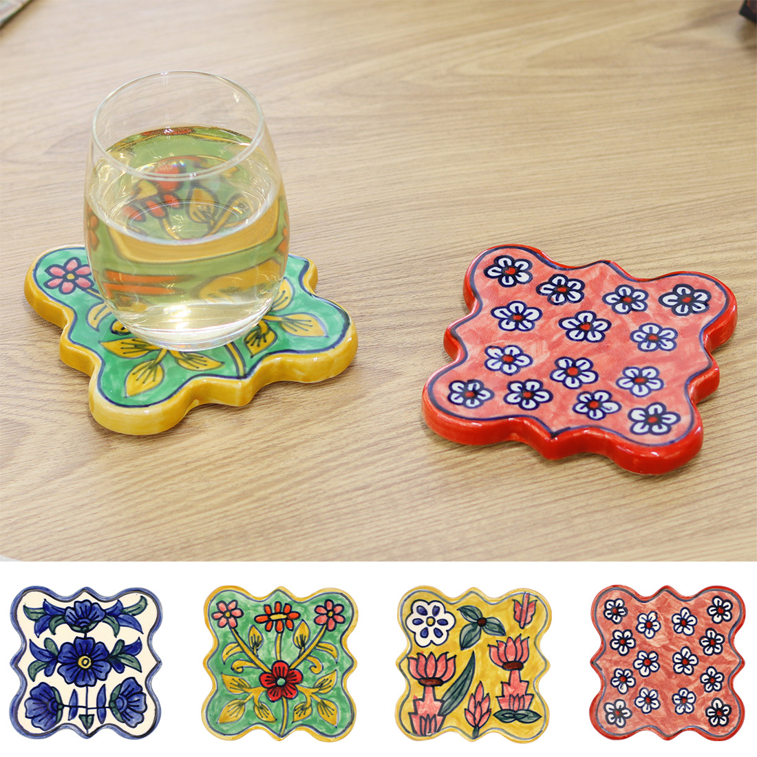 プリヤ シェイプコースター[陶器トレイインドアジアンエスニックオリエンタル25AW]