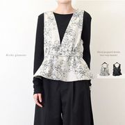 □　期間限定特価　□花柄ジャガードデニム　2ウェイ　ビスチェ(32936)