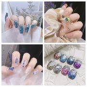 韓国風 大ラメ グラデーション ネイルシール 爪アート デコパーツ