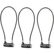 ワイヤーロック ドアロック ダイヤル 南京錠 小型 ダイヤル錠 開き戸 ロック 4桁 可変式 ダイヤルロック