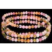 キラキラカット◇ トルマリン 4mm ボールカット ブレスレット 1個売り _B1474