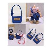 【小物のみ】10-17cmドール用 ミニデニムポーチ ショルダーバッグ