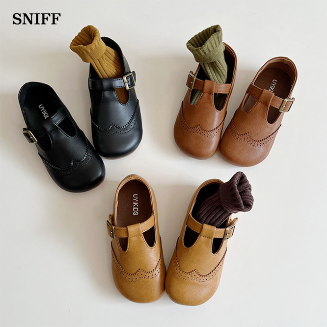 2025秋冬※女の子Tストラップシューズバロック風ソフトソール