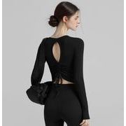 トップス スポーツウェア ヨガウェア ストレッチ 長袖 速乾