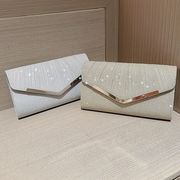 パーティーバック クラッチバッグ プリーツ 結婚式 バッグ チェーン付き お呼ばれ 同窓会 パーティー 2way