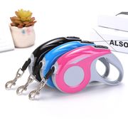 くびれグリップの自動伸縮リード5m/3m【犬用/ワンタッチロック/ABSボディ/軽量/小型~中型/反射テープ】