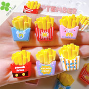フライドポテト アクセサリーパーツ デコパーツ ペンダント ハンドメイド 貼り付けパーツ 手芸 DIY 可愛い