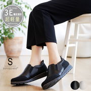 【2025年秋冬新作】sonopieno スリッポンシューズ 超軽量 サイドゴム フラット スクエア 3e