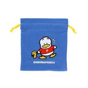 【巾着袋】あひるのペックル サガラ刺繍巾着 レトロ SC4