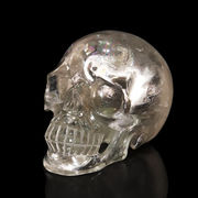 【一点物】　彫り物　ガーデンクォーツ　髑髏(スカル)　ブラジル産