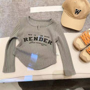 【2025秋新品】韓国風子供服  キッズ 女の子 長袖 トップス   Tシャツ  ボディスーツ  90cm-140cm
