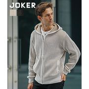 【2025年秋の新作】縦畝 ニット フルジ ップアップ パーカー フーディー／Joker