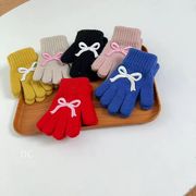 2025冬新作　大人気　キッズ　ベビー　女の子　暖かい　厚手　リボン　手袋　6色　DC