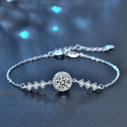 INS大人気 プレスレット モアサナイト 1ct レディース シルバー925 アクセサリー ジュエリー ギフト