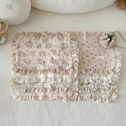 ベビー枕カバー　23*36cm　フリル　新生児　A類ガーゼ　韓国ベビー用品