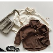 2025秋新品 い韓国風子供服  ワイシャツ ベビー服 キッズ 長袖 トップス80-130cm 2色