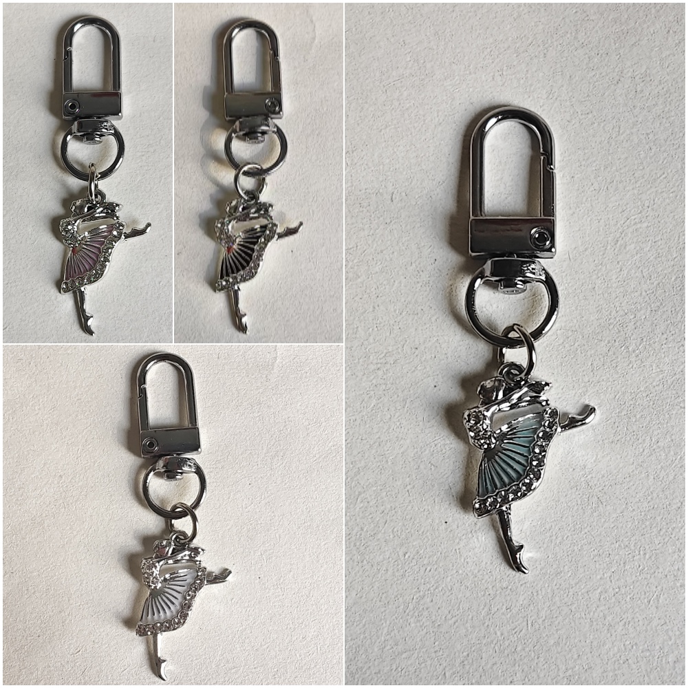 KEI.ko.Labo  バレエキーホルダー  ラインストーン  踊るバレリーナキーホルダー バレエ雑貨  全4色