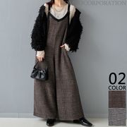 【2025新作商品♪】グレンチェック柄ストリングスカーチョサロペット