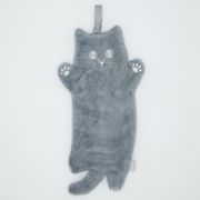 にゃふにゃふ キッチンタオル グレー 421531