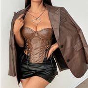 下着 ベスト  キャミソール ブラー オフショルダー タンクトップ ジレ